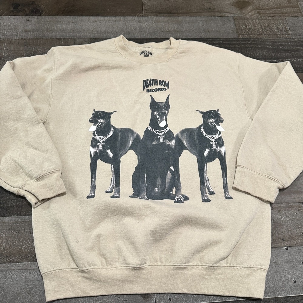 Death Row Records Crewneck Sweatshirt Mens Medium M Rap Hip Hop Graphic Pullover
